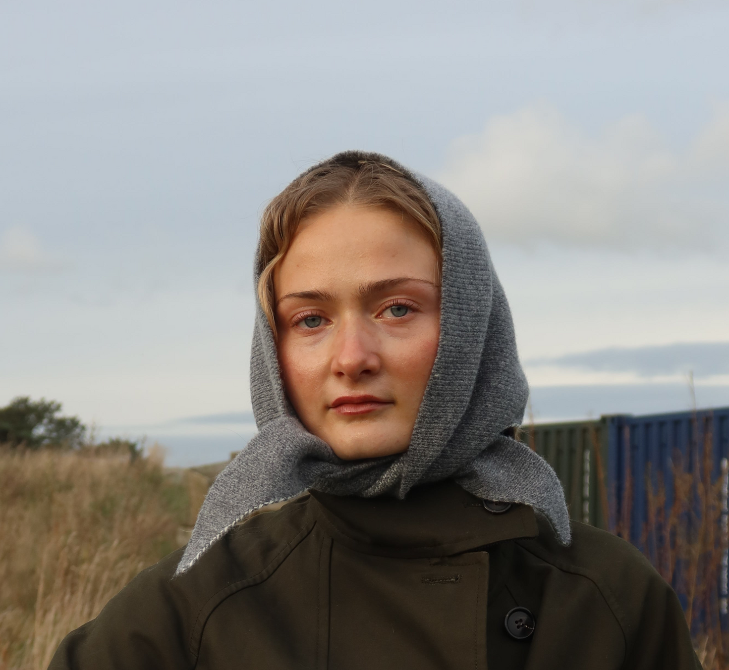 Triangle Scarf - Grey