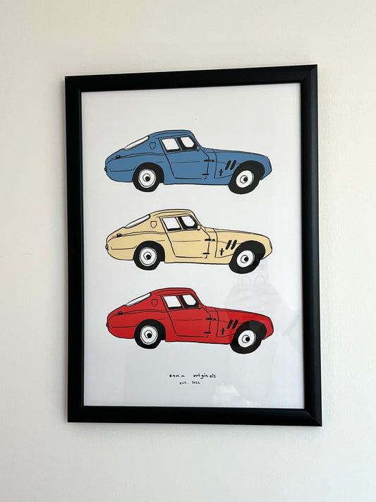 Unframed fast car print